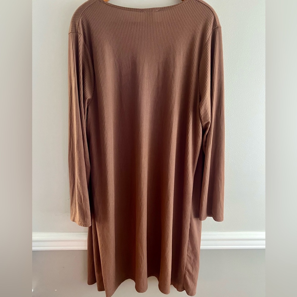 Brown Ribbed Cardigan Size 1X – Excellent Condition - Picture 4 of 5